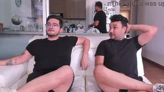 Latino Bear Takes Married Man in Kitchen Creampie
