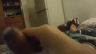 Solo Performer Works His Big Dick to Completion