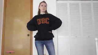Blonde Co-Worker Strips and Masturbates at Her Desk
