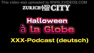 Costumed Hosts Record a Halloween Podcast Special