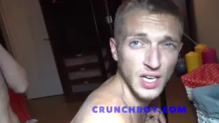 Slender Twinks Fuck Raw in a Quick Bareback Clip
