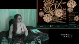 Tattooed BBW Brunette Bares All During Gaming Session