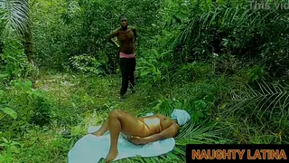 BBW Ebony Wife Rides BBC Outdoors for Cumshot
