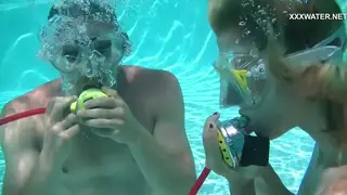 Blonde Teen Shares Intimate Moments in Poolside Setting