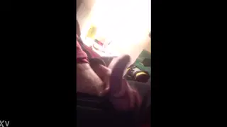 Blond Guy Strokes Hard Cock to Cumshot on Webcam