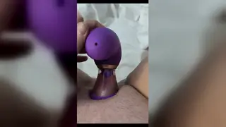 Petite Amateur Rides a Pussy Pump to Orgasm