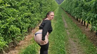 European MILF Pisses Outdoors Then Masturbates