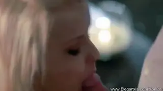 Blonde MILF Delivers Expert Blowjob Before Messy Cumshot