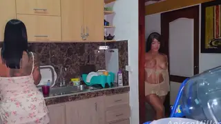 Curvy Latina Stepsister Spanked by Boyfriend