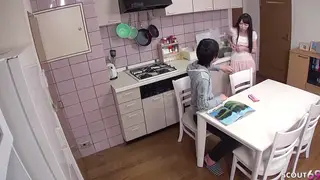 Petite Japanese Babe Takes Creampie in Rough Session