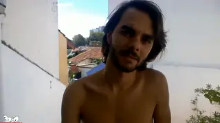 Latino Guy Shows Off for the First Time on Camera