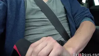 European Student Gets a POV Handjob in a Car