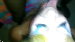 Femboy Gives Deep Blowjob and Takes Facial