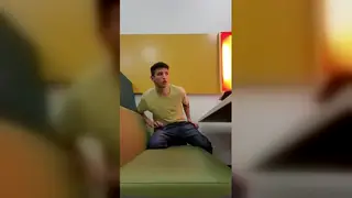 Slim Twink Strokes His Big Cock Outdoors Until He Explodes