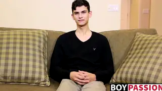Twink Strokes His Big Cock to a Messy Finish After Casting
