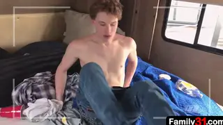 Mature Stepfather Receives a Slow Blowjob and Rimming