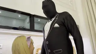 Blonde Teen in Lingerie Gives First Handjob to Boyfriend