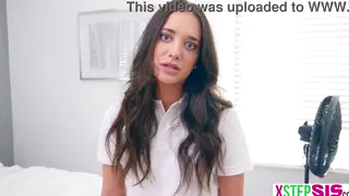 Curvy Stepsister Takes Stepbrother Deep in Blowjob