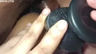 Curvy BBW Takes Two BBCs in a Double Anal Session