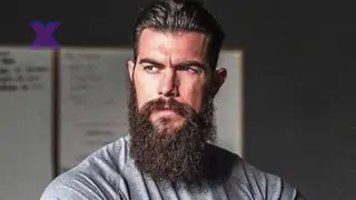 Muscle Coach Leads Hairy Men in a Group Compilation