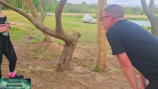 Blonde Latina Takes Anal Outdoors With a Muscular Partner