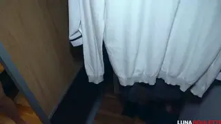 European Wife Swallows Load While Husband Watches