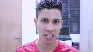 Brazilian Twink Explores His First Time on Camera