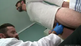 Mature Doctor in Uniform Commands Oral and Rim Service