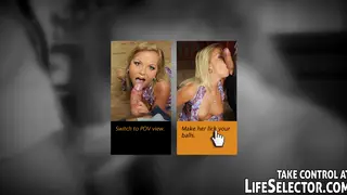 Blonde European MILF Delivers POV Blowjob in Courtroom Roleplay