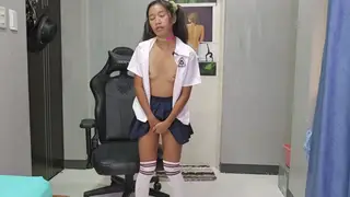 Petite Asian Teen Pleasures an Older Man