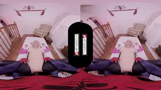Blonde Bombshell Rides Hard in VR Cosplay