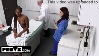 Ebony Patient Dominated by a White Doctor and Nurse