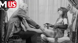 Voluptuous European MILF Teases Her Boyfriend in Vintage Style