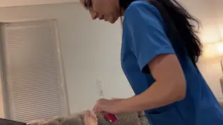 Busty Nurse Gives Oiled Massage and Deep Throat