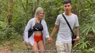 Busty Latina MILF Cheats with Stepson Outdoors