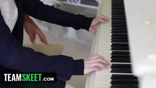 Petite Blonde Takes a Massive Cock During Her First Lesson