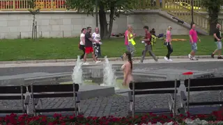 European Brunette Submits to Rough Bondage Outdoors