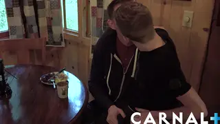 Smooth Twink Takes Older Man Bareback After Rimming