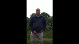Mature Daddy Strokes His Cock Outdoors to Release