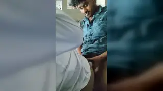 Indian Teen Strokes Outdoors Before Bathroom Finish