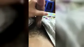 Anonymous Amateur Strokes His Hard Length in Dim Light