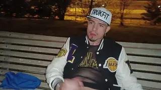 Latino Teen Strokes Big Cock Outdoors to Cumshot