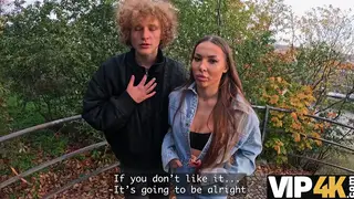 European Couple Invites Stranger for Cuckold Threesome Outdoors