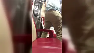 Amateur Guy Explores Public Pleasure on Train Ride