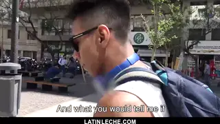 Muscular Latino Jock Earns Cash with a Sloppy Blowjob