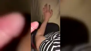 Feminine Crossdresser Kneels for a Dominant Guy's Thick Shaft