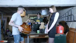 Brunette MILF Endures Double Penetration and Pissing in Rough Threesome