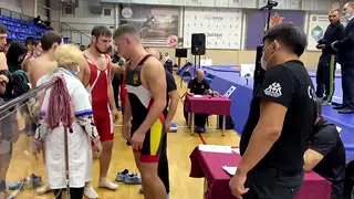 European Wrestlers Show Off Bulges in the Gym