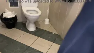 Petite Compilation Shows POV Pissing in Public Toilets