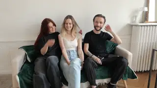 Two Busty French Teens Share a Lucky Guy in a Wild Threesome